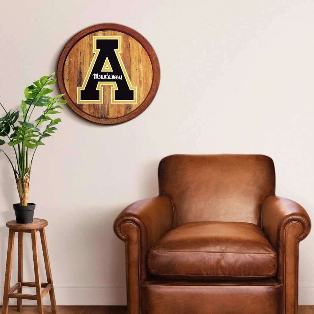Appalachian State Mountaineers: "Faux" Barrel Top Sign