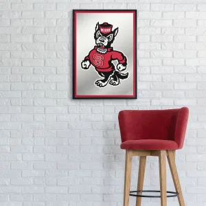 NC State Wolfpack: Mascot - Framed Mirrored Wall Sign